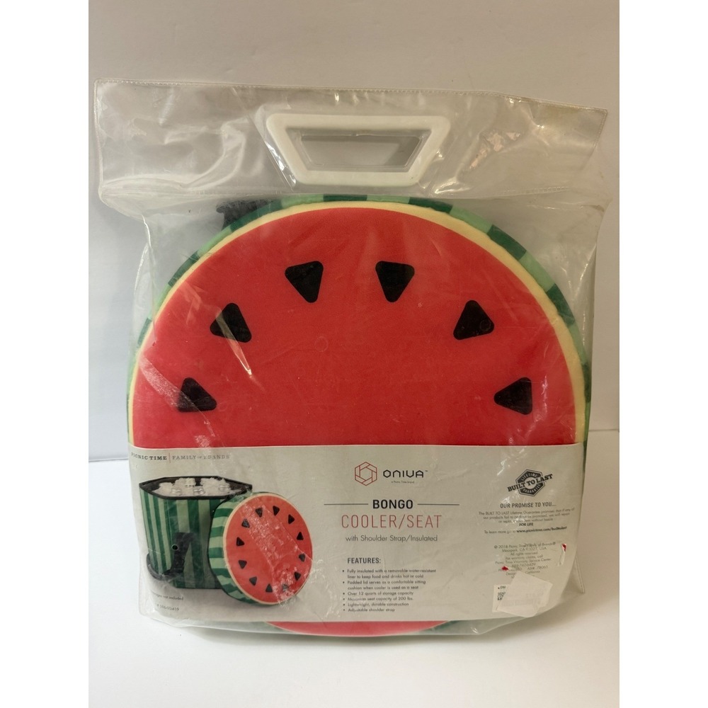 Oniva Bongo Watermelon Insulated Cooler Seat Picnic Time Brand New